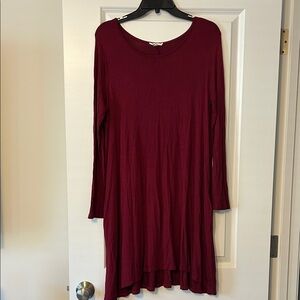 Sweet Pea USA Burgundy Long Sleeve Dress